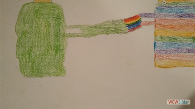 Valerio disegno fiaba covid-19